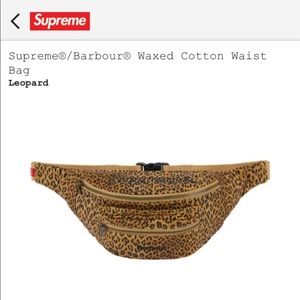 NWT SUPREME®/BARBOUR® WAXED COTTON WAIST BAG FANNY
